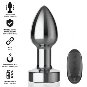 INTENSE - PLUG ANAL 10 VIBRATIONS MÉTAL AVEC TÉLÉCOMMANDE S
