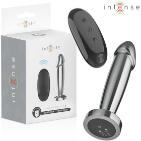 INTENSE - PLUG ANAL 10 VIBRATIONS GODE MÉTALLIQUE AVEC TÉLÉCOMMANDE S