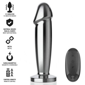 INTENSE - PLUG ANAL 10 VIBRATIONS GODE MÉTALLIQUE AVEC TÉLÉCOMMANDE M