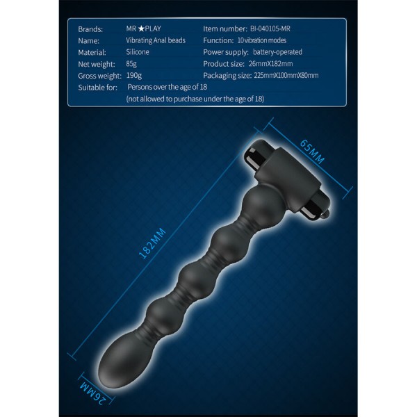 MR PLAY - MASSAGER VIBRANTE ANAL PLUG