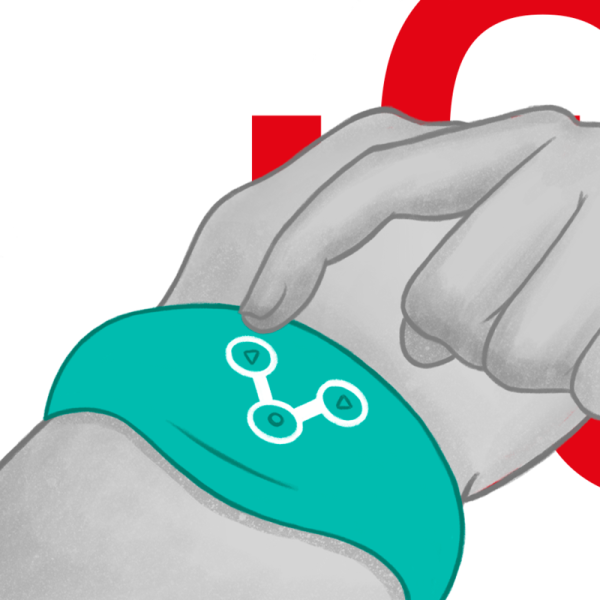 WATCHME - RELÓGIO DE TECNOLOGIA SEM FIO VERDE AZUL