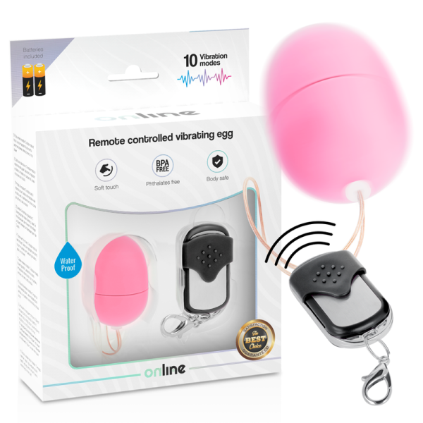 ONLINE - OEUF VIBRANT TÉLÉCOMMANDE S ROSE
