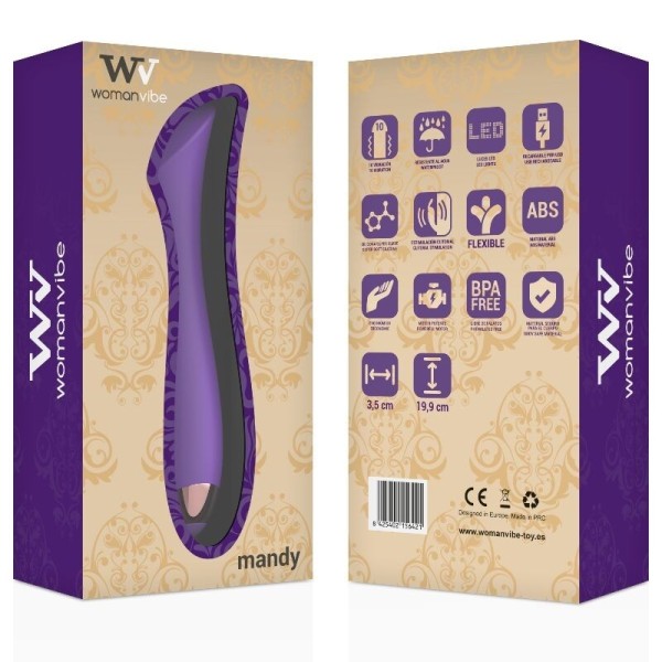 WOMANVIBE MANDY PUNTO “K” VIBRADOR DE SILICONA RECARGABLE