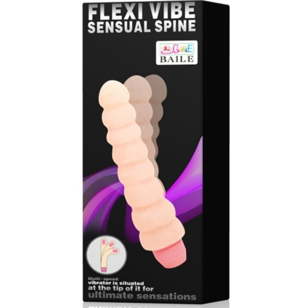 BAILE - VIBRADOR FLEXÍVEL DE COLUNA SENSUAL FLEXI VIBE 19 CM BAILE