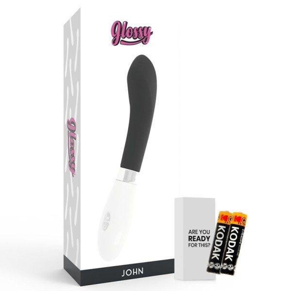 GLOSSY - JOHN VIBRATEUR NOIR GLOSSY - Vibromasseurs Point G