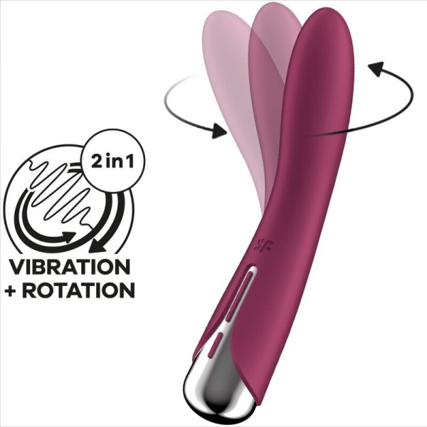 SATISFYER - SPINNING VIBE 1 VIBRATEUR ROTATEUR G-SPOT ROUGE SATISFYER VIBRATOR