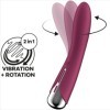 SATISFYER - SPINNING VIBE 1 VIBRATEUR ROTATEUR G-SPOT ROUGE SATISFYER VIBRATOR