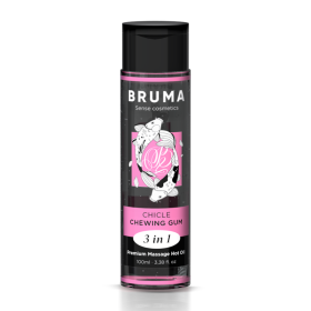 BRUMA - ÓLEO DE MASSAGEM PREMIUM SABOR GOMA DE EFEITO CALOR 3 EM 1 - 100 ML