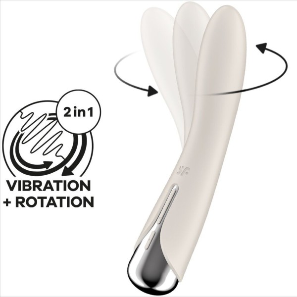 SATISFYER - VIBRATEUR ROTATEUR SPINNING VIBE 1 G-SPOT BEIGE SATISFYER VIBRATOR