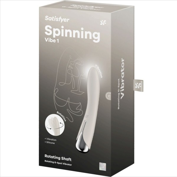 SATISFYER - VIBRATEUR ROTATEUR SPINNING VIBE 1 G-SPOT BEIGE SATISFYER VIBRATOR