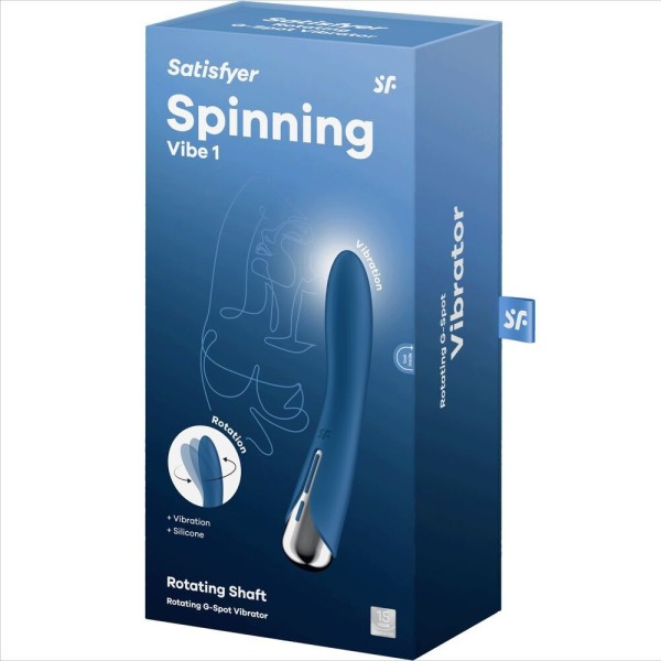 SATISFYER - VIBRATEUR ROTATEUR BLEU SPINNING VIBE 1 G-SPOT SATISFYER VIBRATOR