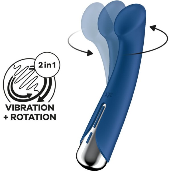 SATISFYER - SPINNING G-SPORT 1 VIBRATEUR ROTATOR BLEU SATISFYER VIBRATOR