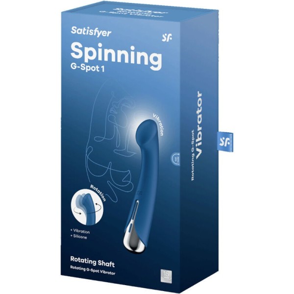 SATISFYER - SPINNING G-SPORT 1 VIBRATEUR ROTATOR BLEU SATISFYER VIBRATOR