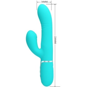 PRETTY LOVE - VIBRATEUR MULTIFONCTION G-SPOT VERT AQUA PRETTY LOVE FLIRTATION