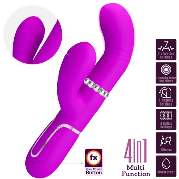 PRETTY LOVE - VIBRATEUR MULTIFONCTION G-SPOT FUCHSIA PRETTY LOVE FLIRTATION