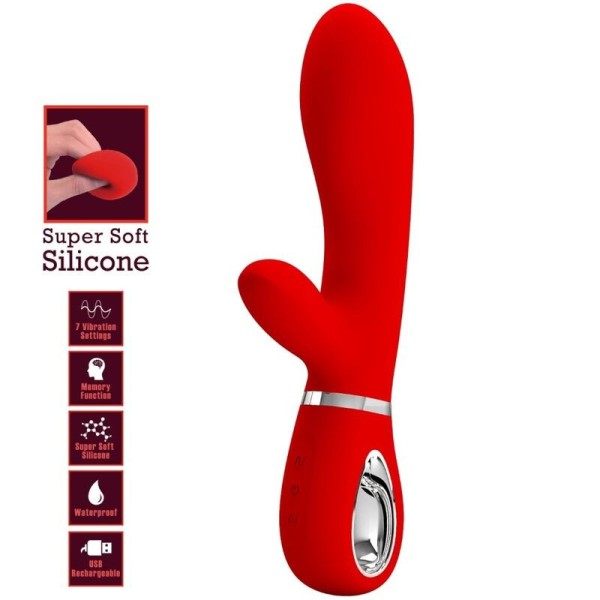 BONITO AMOR - VIBRADOR MULTIFUNCIONAL THOMAS RED PONTO G BONITO AMOR FLIRTAÇÃO