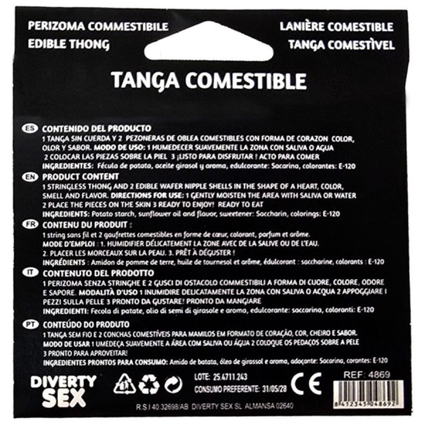 HOTFLOWERS - THONG AZYME POUR FILLE ET 2 COUSSINS DE MATELIER SAVEUR FRAISE /es/pt/en/fr/it/