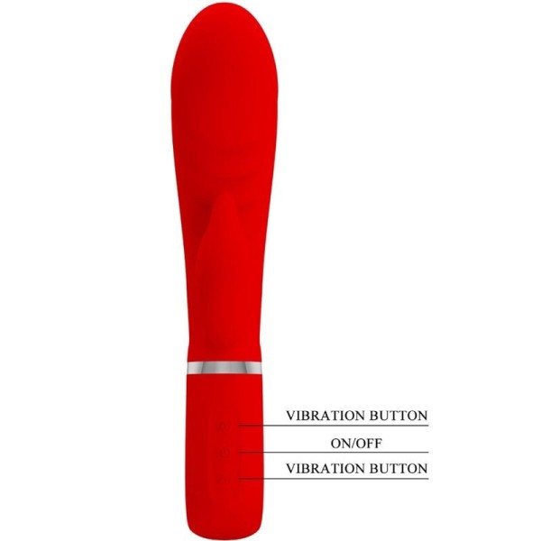 PRETTY LOVE - VIBRATEUR MULTIFONCTION G-SPOT PRESCOTT ROUGE PRETTY LOVE FLIRTATION