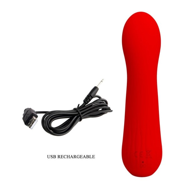 PRETTY LOVE - VIBRATEUR RECHARGEABLE FAUN ROUGE PRETTY LOVE SMART