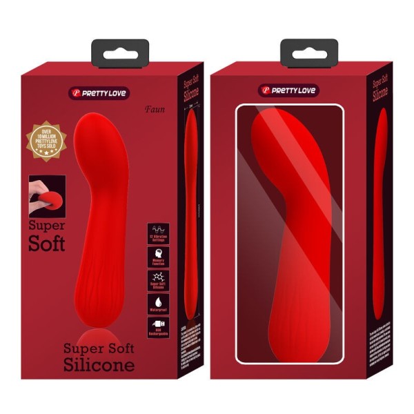 PRETTY LOVE - VIBRATEUR RECHARGEABLE FAUN ROUGE PRETTY LOVE SMART