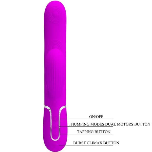 PRETTY LOVE - VIBRATEUR POINT G MULTIFONCTION 3 EN 1 PERLITA VIOLET PRETTY LOVE FLIRTATION