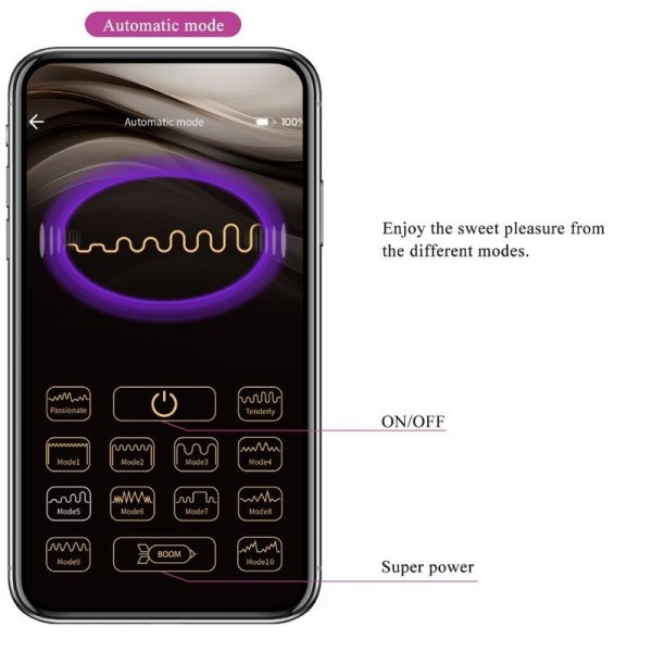 PRETTY LOVE - ETHAN VIBRATEUR RECHARGEABLE VIOLET PRETTY LOVE SMART