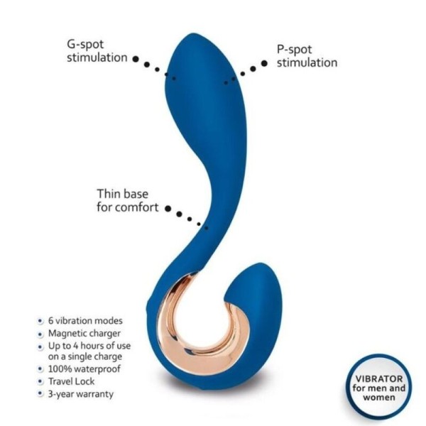 GPOP 2 VIBRADOR G E P INDIGO BLUE DOT G-VIBE
