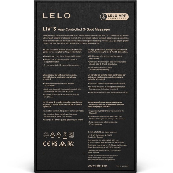 LELO - LIV™ 3 STIMULATEUR DE POINT G BLEU LELO - Vibromasseurs Point G