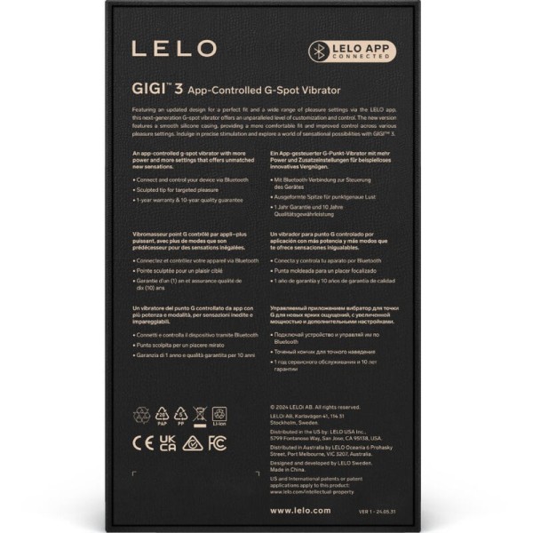 LELO - GIGI™ 3 VIBRATEUR POINT G VIOLET LELO - Vibromasseurs Point G