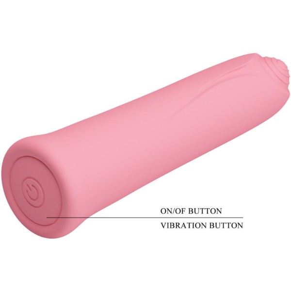 PRETTY LOVE - VIBRATEUR CURTIS MINI SUPER POWER 12 VIBRATIONS EN SILICONE ROSE PRETTY LOVE FLIRTATION