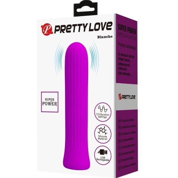 PRETTY LOVE - VIBRADOR BLANCO ESTIMULADOR ROSA PRETTY LOVE C-TYPE