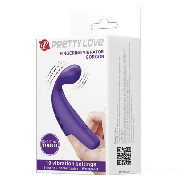 PRETTY LOVE - VIBRADOR DE DEDO RECARGABLE GORGON PURPLE PRETTY LO