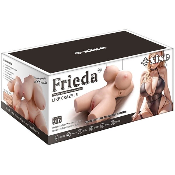TORSO FEMENINO REALISTA FRIEDA CON VIBRACIÓN 36 CM XISE