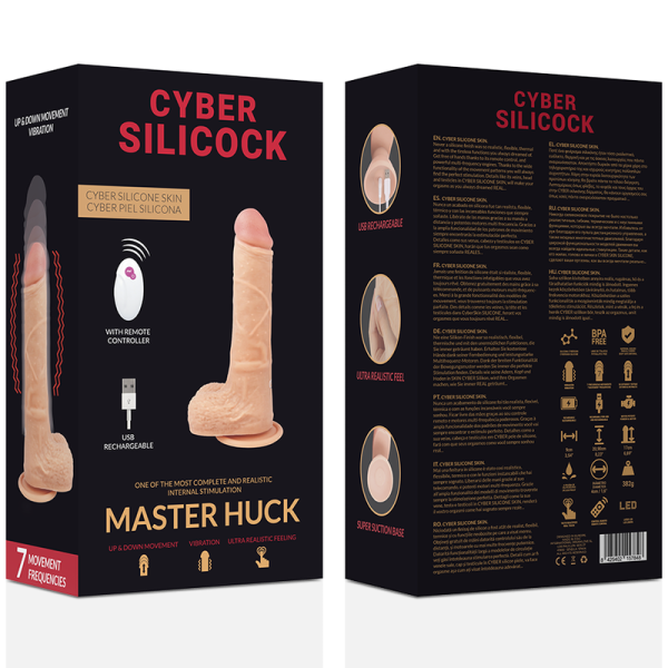 CYBER SILICOCK - TÉLÉCOMMANDE RÉALISTE MASTER HUCK 20.9 CM -O- 4 CM CYBER SILICOCK