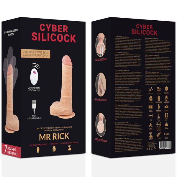 CYBER SILICOCK - TÉLÉCOMMANDE RÉALISTE MR RICK 20.9 CM -O- 4 CM CYBER SILICOCK