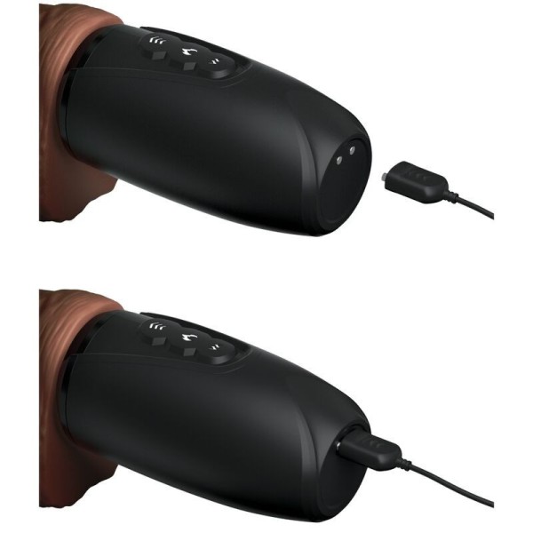 KING COCK - PLUS TRIPLE AMENAZA TONO DE PIEL MARRÓN KING COCK PLU