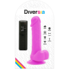DIVERSIA - DILDO VIBRADOR FLEXIBLE MORADO 20,5 CM -O- 4,2 CM DIVE