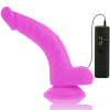 DIVERSIA - DILDO VIBRADOR FLEXIBLE MORADO 21,5 CM -O- 4,5 CM DIVE