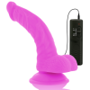 DIVERSIA - DILDO VIBRADOR FLEXIBLE MORADO 21,5 CM -O- 4,5 CM DIVE