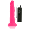 DIVERSIA - DILDO SUAVE CON VIBRACIÓN ROSA 23 CM -O- 4.3 CM DIVERS