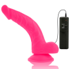 DIVERSIA - DILDO VIBRANTE FLEXIBLE ROSA 21.5 CM -O- 4.5 CM DIVERS