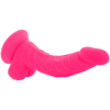 DIVERSIA - DILDO VIBRANTE FLEXIBLE ROSA 21.5 CM -O- 4.5 CM DIVERS