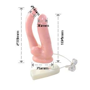 Double pénétration réaliste vibrante — BAILE VIBRATORS
