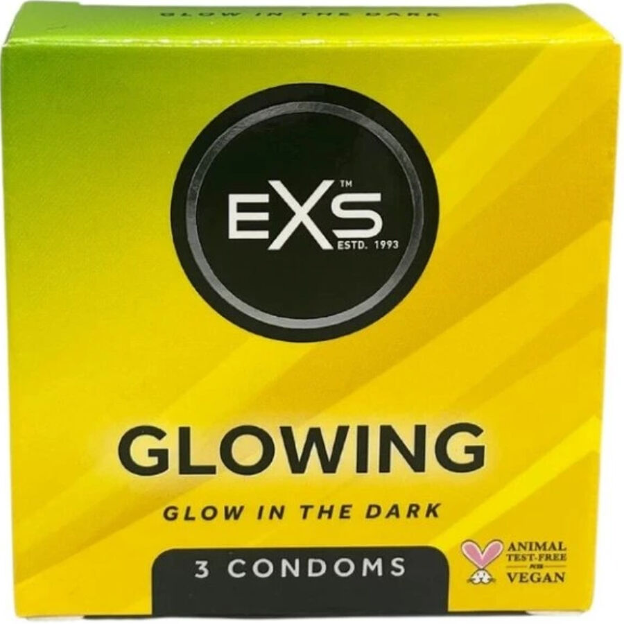 Préservatifs phosphorescents brillants dans le noir — EXS CONDOMS