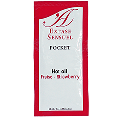 Huile stimulante à la fraise effet thermique — EXTASE SENSUAL