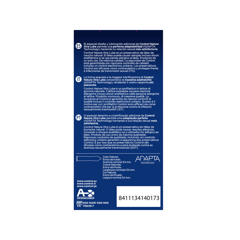 Préservatifs extra-lubrifiés Adapta Nature — CONTROL CONDOMS