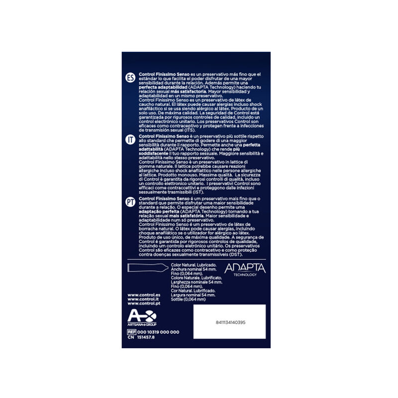 Préservatifs Control Adapta Senso 24 unités — CONTROL CONDOMS