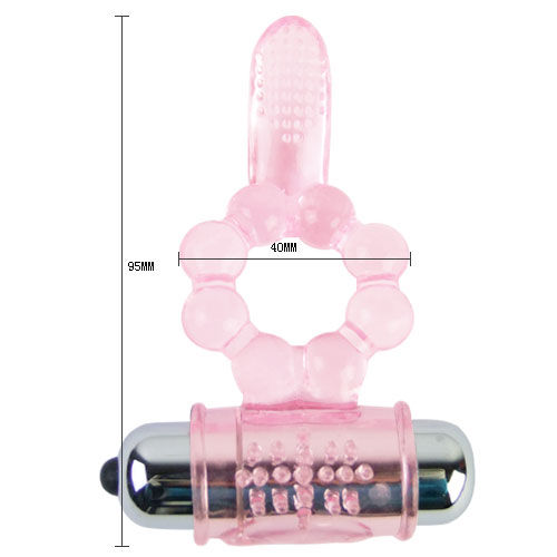 Anneau vibrant double stimulation à langue — BAILE FOR HIM