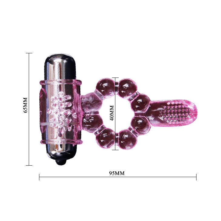 Anneau vibrant double stimulation à langue — BAILE FOR HIM