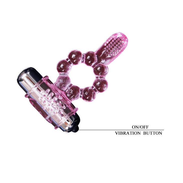 Anneau vibrant double stimulation à langue — BAILE FOR HIM